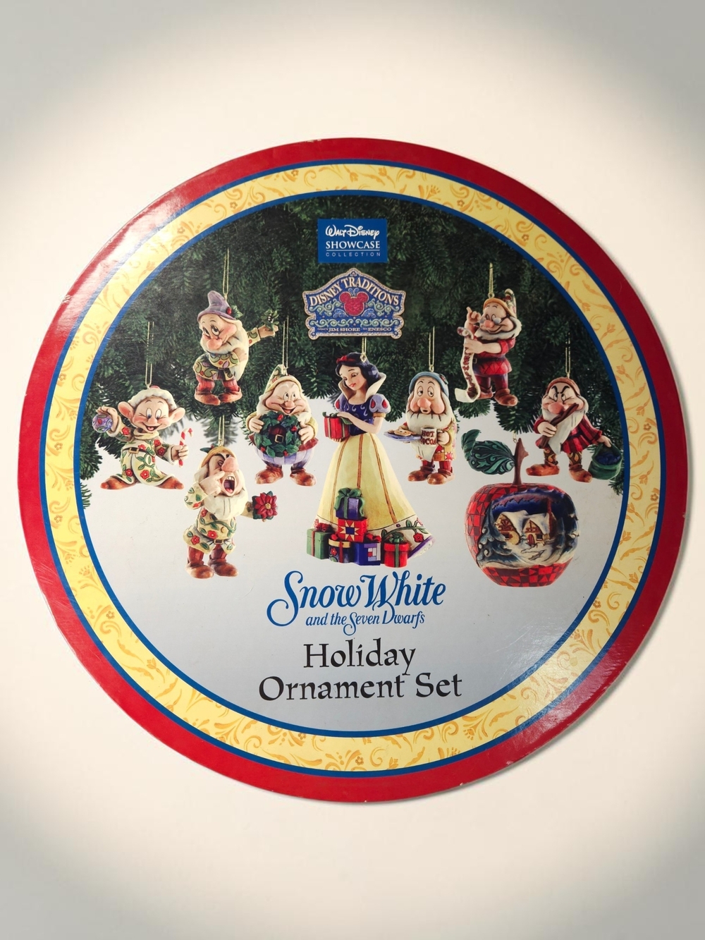 Walt Disney Snow White And The Seven Dwarfs Vintage Holiday Ornament Set